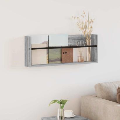 Raft pentru reviste Gri Sonoma 80 x 12 x 30 cm Lemn compozit GartenMobel Dekor