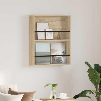 Raft pentru reviste Stejar Sonoma 60 x 12 x 70 cm Lemn compozit GartenMobel Dekor