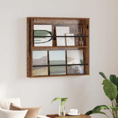 Raft pentru reviste Lemn vechi 80 x 12 x 70 cm Lemn compozit GartenMobel Dekor