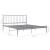 Cadru de pat, gri, 180x200 cm, metal GartenMobel Dekor