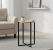Masuta rotunda tip noptiera, baza metalica, 29x42 cm, design minimalist, negru Household NewTrend