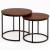 Set 2 masute cafea suprapozabile, MDF si metal, design modern, 60 cm si 50 cm, maro si negru Household NewTrend
