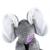Jucarie plus interactiva elefant pentru copii, canta, misca urechile, joc cucu-bau, 30x30x25 cm, gri Household NewTrend