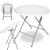 Masa pliabila rotunda pentru gradina sau catering 75x80 cm, HDPE si metal, alb Household NewTrend