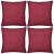 Huse de pernă din bumbac, 40 x 40 cm, roșu burgund, 4 buc. GartenMobel Dekor