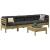 Set mobilier de grădină cu perne, 5 piese, lemn de pin tratat GartenMobel Dekor