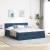 Cadru de pat otoman cu saltele, țesătură albastră 160x200cm GartenMobel Dekor
