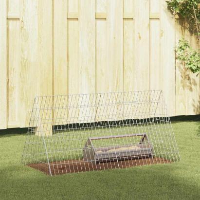 Cușcă pentru pui Argintiu 110 x 55 x 55 cm Oțel Galvanizat GartenMobel Dekor
