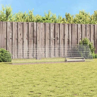 Cușcă pentru pui Argintiu 430 x 100 x 85 cm Oțel Galvanizat GartenMobel Dekor