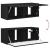 Set comodă TV Pe perete 2 pcs Negru Lemn compozit GartenMobel Dekor