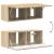 Set comodă TV Pe perete 2 pcs Stejar Sonoma Lemn compozit GartenMobel Dekor