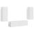 Set comodă TV Pe perete 2 pcs Alb lucios Lemn compozit GartenMobel Dekor