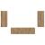 Set comodă TV Pe perete 2 pcs Stejar Artizanal Lemn compozit GartenMobel Dekor