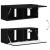 Set comodă TV Pe perete 3 pcs Negru Lemn compozit GartenMobel Dekor
