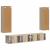 Set comodă TV Pe perete 3 pcs Stejar Sonoma Lemn compozit GartenMobel Dekor
