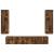 Set comodă TV Pe perete 3 pcs Stejar fumuriu Lemn compozit GartenMobel Dekor