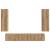 Set comodă TV Pe perete 3 pcs Stejar Artizanal Lemn compozit GartenMobel Dekor