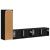 Set comodă TV Pe perete 2 pcs Negru Lemn compozit GartenMobel Dekor