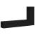 Set comodă TV Pe perete 2 pcs Negru Lemn compozit GartenMobel Dekor