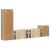 Set comodă TV Pe perete 4 pcs Stejar Sonoma Lemn compozit GartenMobel Dekor