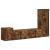 Set comodă TV Pe perete 4 pcs Stejar fumuriu Lemn compozit GartenMobel Dekor