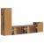 Set comodă TV Pe perete 4 pcs Lemn vechi Lemn compozit GartenMobel Dekor
