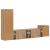 Set comodă TV Pe perete 4 pcs Stejar Artizanal Lemn compozit GartenMobel Dekor