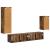 Set comodă TV Pe perete 3 pcs Stejar fumuriu Lemn compozit GartenMobel Dekor