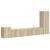 Set comodă TV Pe perete 3 pcs Stejar Sonoma Lemn compozit GartenMobel Dekor