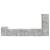 Set comodă TV Pe perete 3 pcs Gri din beton Lemn compozit GartenMobel Dekor