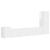 Set comodă TV Pe perete 3 pcs Alb lucios Lemn compozit GartenMobel Dekor