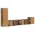 Set comodă TV Pe perete 3 pcs Lemn vechi Lemn compozit GartenMobel Dekor
