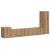 Set comodă TV Pe perete 3 pcs Stejar Artizanal Lemn compozit GartenMobel Dekor