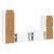 Set comodă TV Pe perete 4 pcs Alb Lemn compozit GartenMobel Dekor