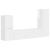 Set comodă TV Pe perete 4 pcs Alb lucios Lemn compozit GartenMobel Dekor
