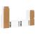 Set comodă TV Pe perete 4 pcs Alb lucios Lemn compozit GartenMobel Dekor