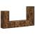 Set comodă TV Pe perete 4 pcs Stejar fumuriu Lemn compozit GartenMobel Dekor