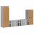 Set comodă TV Pe perete 4 pcs Gri Sonoma Lemn compozit GartenMobel Dekor