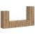 Set comodă TV Pe perete 4 pcs Stejar Artizanal Lemn compozit GartenMobel Dekor