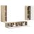 Set comodă TV Pe perete 4 pcs Stejar Sonoma Lemn compozit GartenMobel Dekor