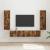 Set comodă TV Pe perete 4 pcs Stejar fumuriu Lemn compozit GartenMobel Dekor