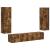 Set comodă TV Pe perete 4 pcs Stejar fumuriu Lemn compozit GartenMobel Dekor