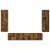 Set comodă TV Pe perete 4 pcs Stejar fumuriu Lemn compozit GartenMobel Dekor