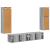 Set comodă TV Pe perete 4 pcs Gri Sonoma Lemn compozit GartenMobel Dekor