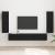 Set comodă TV Pe perete 4 pcs Negru Lemn compozit GartenMobel Dekor