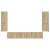Set comodă TV Pe perete 4 pcs Stejar Sonoma Lemn compozit GartenMobel Dekor