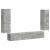 Set comodă TV Pe perete 4 pcs Gri din beton Lemn compozit GartenMobel Dekor