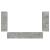 Set comodă TV Pe perete 4 pcs Gri din beton Lemn compozit GartenMobel Dekor