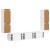 Set comodă TV Pe perete 4 pcs Alb lucios Lemn compozit GartenMobel Dekor