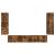 Set comodă TV Pe perete 4 pcs Stejar fumuriu Lemn compozit GartenMobel Dekor